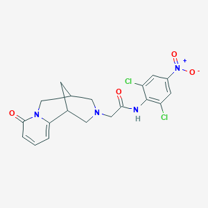 molecular formula C19H18Cl2N4O4 B11052368 N-(2,6-dichloro-4-nitrophenyl)-2-(8-oxo-1,5,6,8-tetrahydro-2H-1,5-methanopyrido[1,2-a][1,5]diazocin-3(4H)-yl)acetamide 