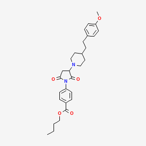 molecular formula C29H36N2O5 B11052396 Butyl 4-(3-{4-[2-(4-methoxyphenyl)ethyl]piperidin-1-yl}-2,5-dioxopyrrolidin-1-yl)benzoate 