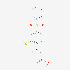 molecular formula C13H18N2O4S2 B11052424 N-[4-(piperidin-1-ylsulfonyl)-2-sulfanylphenyl]glycine 