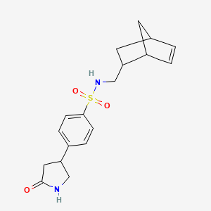 molecular formula C18H22N2O3S B11052576 Benzenesulfonamide, N-(bicyclo[2.2.1]hept-5-en-2-ylmethyl)-4-(5-oxo-3-pyrrolidinyl)- 