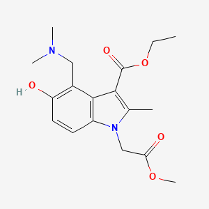 molecular formula C18H24N2O5 B11052595 ethyl 4-[(dimethylamino)methyl]-5-hydroxy-1-(2-methoxy-2-oxoethyl)-2-methyl-1H-indole-3-carboxylate 