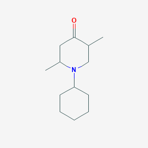 molecular formula C13H23NO B11052765 1-Cyclohexyl-2,5-dimethylpiperidin-4-one 