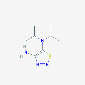 molecular formula C8H16N4S B11052777 N~5~,N~5~-di(propan-2-yl)-1,2,3-thiadiazole-4,5-diamine 