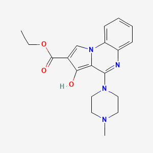molecular formula C19H22N4O3 B11052889 Ethyl 3-hydroxy-4-(4-methylpiperazin-1-yl)pyrrolo[1,2-a]quinoxaline-2-carboxylate 