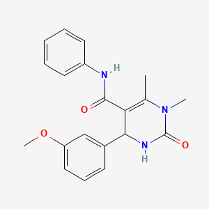 molecular formula C20H21N3O3 B11052899 3,4-dimethyl-6-(3-methoxyphenyl)-N-phenyl-2-oxo-1,2,3,6-tetrahydropyrimidine-5-carboxamide 