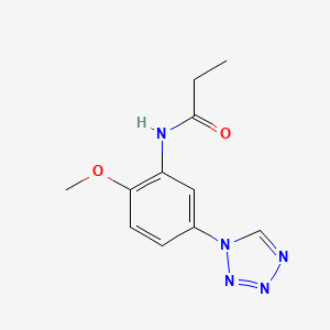 molecular formula C11H13N5O2 B11053085 N-[2-methoxy-5-(1H-tetrazol-1-yl)phenyl]propanamide 