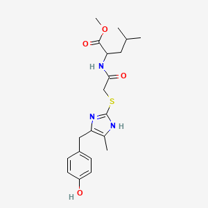 molecular formula C20H27N3O4S B11053090 methyl N-({[5-(4-hydroxybenzyl)-4-methyl-1H-imidazol-2-yl]sulfanyl}acetyl)leucinate 