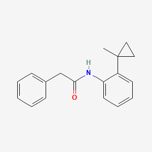 molecular formula C18H19NO B11053103 N-[2-(1-methylcyclopropyl)phenyl]-2-phenylacetamide 