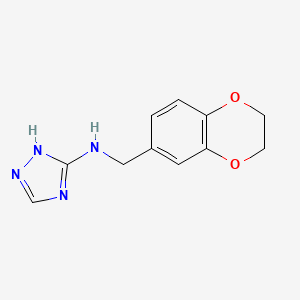molecular formula C11H12N4O2 B11053181 N-(2,3-dihydro-1,4-benzodioxin-6-ylmethyl)-1H-1,2,4-triazol-3-amine 