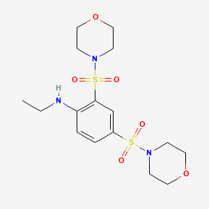 molecular formula C16H25N3O6S2 B11053262 N-ethyl-2,4-bis(morpholin-4-ylsulfonyl)aniline 