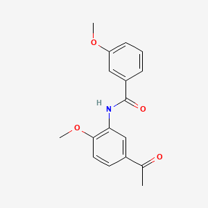 molecular formula C17H17NO4 B11053452 N-(5-acetyl-2-methoxyphenyl)-3-methoxybenzamide 