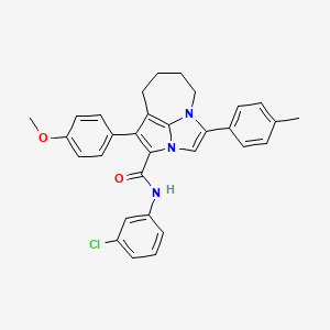molecular formula C31H28ClN3O2 B11053468 N-(3-chlorophenyl)-1-(4-methoxyphenyl)-4-(4-methylphenyl)-5,6,7,8-tetrahydro-2a,4a-diazacyclopenta[cd]azulene-2-carboxamide 