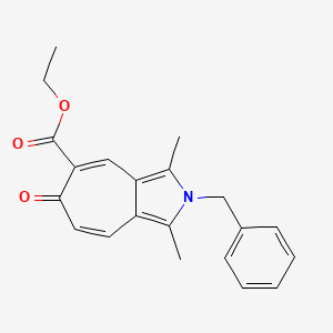 molecular formula C21H21NO3 B11053634 Ethyl 2-benzyl-1,3-dimethyl-6-oxo-2,6-dihydrocyclohepta[c]pyrrole-5-carboxylate 