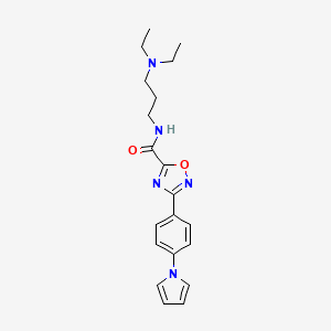 molecular formula C20H25N5O2 B11053807 N-[3-(diethylamino)propyl]-3-[4-(1H-pyrrol-1-yl)phenyl]-1,2,4-oxadiazole-5-carboxamide 