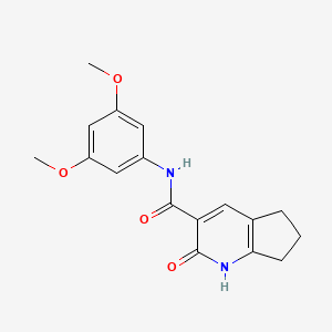 molecular formula C17H18N2O4 B11053858 N-(3,5-dimethoxyphenyl)-2-oxo-2,5,6,7-tetrahydro-1H-cyclopenta[b]pyridine-3-carboxamide 