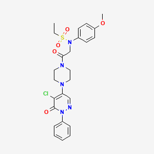 molecular formula C25H28ClN5O5S B11053949 N-{2-[4-(5-chloro-6-oxo-1-phenyl-1,6-dihydropyridazin-4-yl)piperazin-1-yl]-2-oxoethyl}-N-(4-methoxyphenyl)ethanesulfonamide 