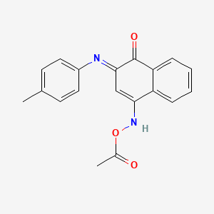 molecular formula C19H16N2O3 B11053964 (4E)-2-[(4-Methylphenyl)amino]naphthoquinone 4-(O-acetyloxime) 