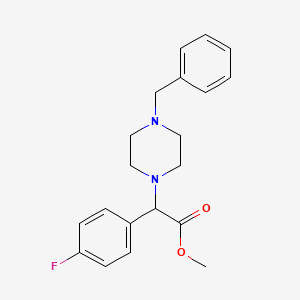 molecular formula C20H23FN2O2 B11054175 Methyl (4-benzylpiperazin-1-yl)(4-fluorophenyl)acetate 