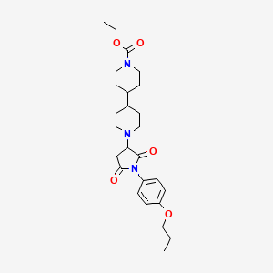 molecular formula C26H37N3O5 B11056030 Ethyl 1'-[2,5-dioxo-1-(4-propoxyphenyl)-3-pyrrolidinyl]-4,4'-bipiperidine-1-carboxylate 