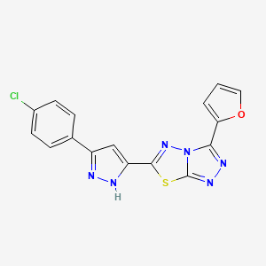 molecular formula C16H9ClN6OS B11056290 C16H9ClN6OS 