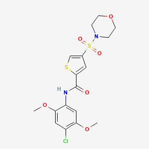 molecular formula C17H19ClN2O6S2 B11056309 N-(4-chloro-2,5-dimethoxyphenyl)-4-(morpholin-4-ylsulfonyl)thiophene-2-carboxamide 