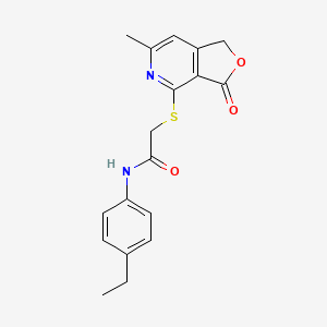 molecular formula C18H18N2O3S B11056531 N-(4-ethylphenyl)-2-[(6-methyl-3-oxo-1,3-dihydrofuro[3,4-c]pyridin-4-yl)sulfanyl]acetamide 