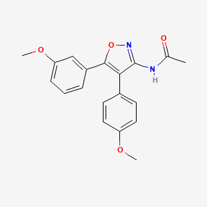 molecular formula C19H18N2O4 B11056712 N~1~-[5-(3-Methoxyphenyl)-4-(4-methoxyphenyl)-3-isoxazolyl]acetamide 