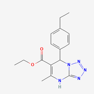 molecular formula C16H19N5O2 B11057377 Ethyl 7-(4-ethylphenyl)-5-methyl-4,7-dihydrotetrazolo[1,5-a]pyrimidine-6-carboxylate 