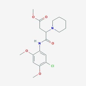 molecular formula C18H25ClN2O5 B11057588 Methyl 4-[(5-chloro-2,4-dimethoxyphenyl)amino]-4-oxo-3-(piperidin-1-yl)butanoate 