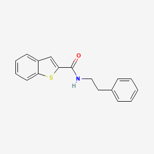 molecular formula C17H15NOS B11058026 N-(2-phenylethyl)-1-benzothiophene-2-carboxamide 