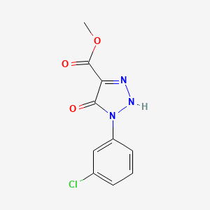 molecular formula C10H8ClN3O3 B11058539 Methyl 1-(3-chlorophenyl)-5-hydroxy-1,2,3-triazole-4-carboxylate 