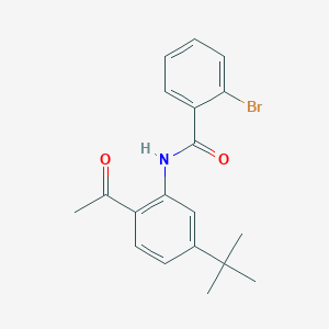 molecular formula C19H20BrNO2 B11058694 N-(2-acetyl-5-tert-butylphenyl)-2-bromobenzamide 