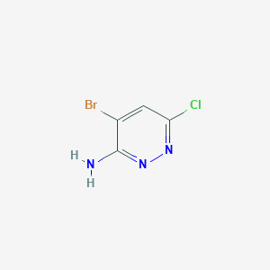 B110590 3-Amino-4-bromo-6-chloropyridazine CAS No. 446273-59-2