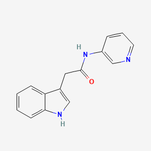 molecular formula C15H13N3O B11059383 1H-Indole-3-acetamide, N-3-pyridinyl- CAS No. 84289-32-7