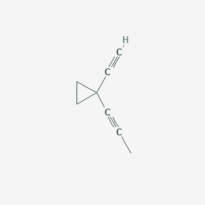 molecular formula C8H8 B011061 Cyclopropane, 1-ethynyl-1-(1-propynyl- CAS No. 105961-79-3