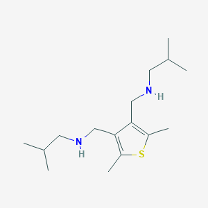 molecular formula C16H30N2S B11061290 N,N'-[(2,5-dimethylthiene-3,4-diyl)dimethanediyl]bis(2-methylpropan-1-amine) 