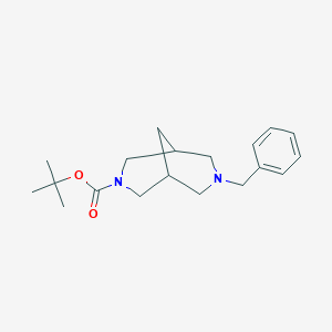 molecular formula C19H28N2O2 B110615 Tert-butyl 7-benzyl-3,7-diazabicyclo[3.3.1]nonane-3-carboxylate CAS No. 227940-71-8