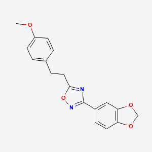 molecular formula C18H16N2O4 B11062448 3-(1,3-Benzodioxol-5-yl)-5-[2-(4-methoxyphenyl)ethyl]-1,2,4-oxadiazole 