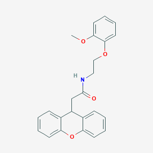 molecular formula C24H23NO4 B11062582 N-[2-(2-methoxyphenoxy)ethyl]-2-(9H-xanthen-9-yl)acetamide 