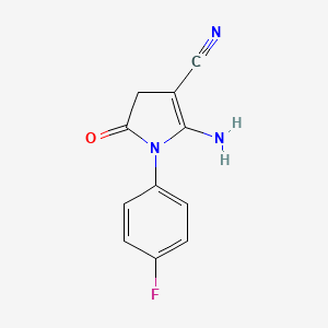 molecular formula C11H8FN3O B11063460 2-amino-1-(4-fluorophenyl)-5-oxo-4,5-dihydro-1H-pyrrole-3-carbonitrile 