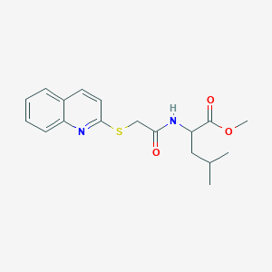 molecular formula C18H22N2O3S B11063944 methyl N-[(quinolin-2-ylsulfanyl)acetyl]leucinate 