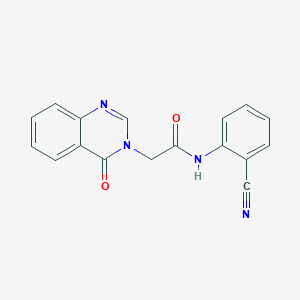 molecular formula C17H12N4O2 B11063945 N-(2-Cyanophenyl)-2-(4-oxo-3(4H)-quinazolinyl)acetamide 