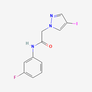 molecular formula C11H9FIN3O B11064134 N-(3-fluorophenyl)-2-(4-iodo-1H-pyrazol-1-yl)acetamide 