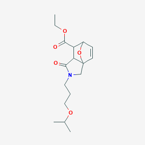 molecular formula C17H25NO5 B11064185 Ethyl 1-oxo-2-[3-(propan-2-yloxy)propyl]-1,2,3,6,7,7a-hexahydro-3a,6-epoxyisoindole-7-carboxylate 