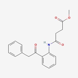 molecular formula C19H19NO4 B11064447 Methyl 4-oxo-4-[2-(2-phenylacetyl)anilino]butanoate 