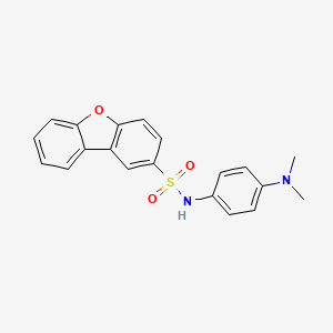 molecular formula C20H18N2O3S B11064611 N-[4-(dimethylamino)phenyl]dibenzo[b,d]furan-2-sulfonamide 