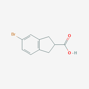 molecular formula C10H9BrO2 B110647 5-Bromo-2,3-dihydro-1H-indene-2-carboxylic acid CAS No. 97901-15-0