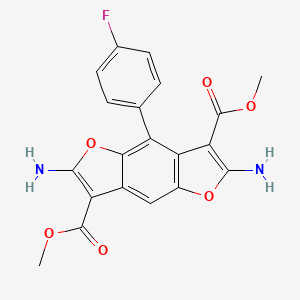 molecular formula C20H15FN2O6 B11064751 Dimethyl 2,6-diamino-4-(4-fluorophenyl)furo[2,3-f][1]benzofuran-3,7-dicarboxylate 