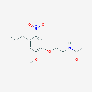 molecular formula C14H20N2O5 B11064830 N-[2-(2-methoxy-5-nitro-4-propylphenoxy)ethyl]acetamide 