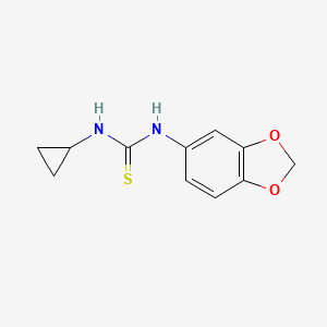molecular formula C11H12N2O2S B11065485 1-(1,3-Benzodioxol-5-yl)-3-cyclopropylthiourea 
